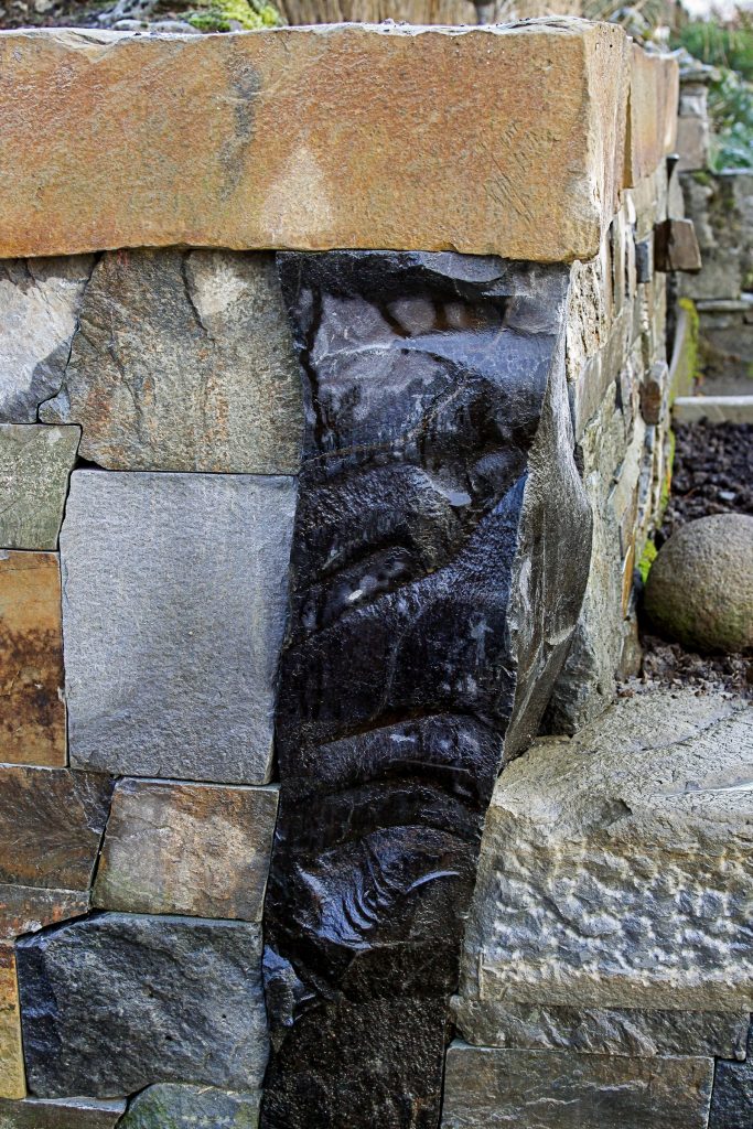Eric Contey Stonework - Giraud terraced retaining wall detail